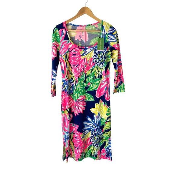 Lilly Pulitzer Kenzie Travelers Palm Resort Navy Dress NWTs size small - Picture 3 of 11